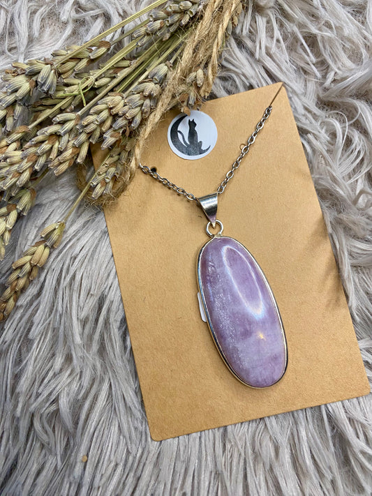 Lovely Kunzite pendants (silver 925 plated brass)