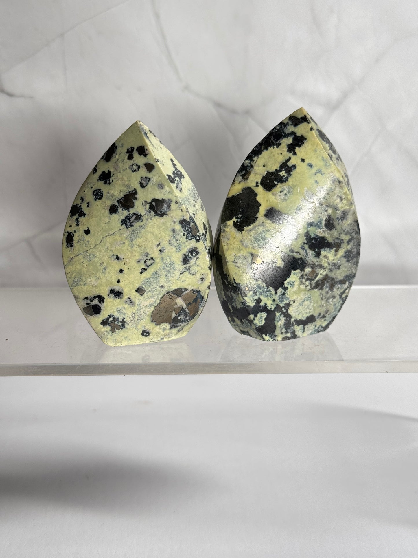 Pyrite in Serpentine | Flames from Peru