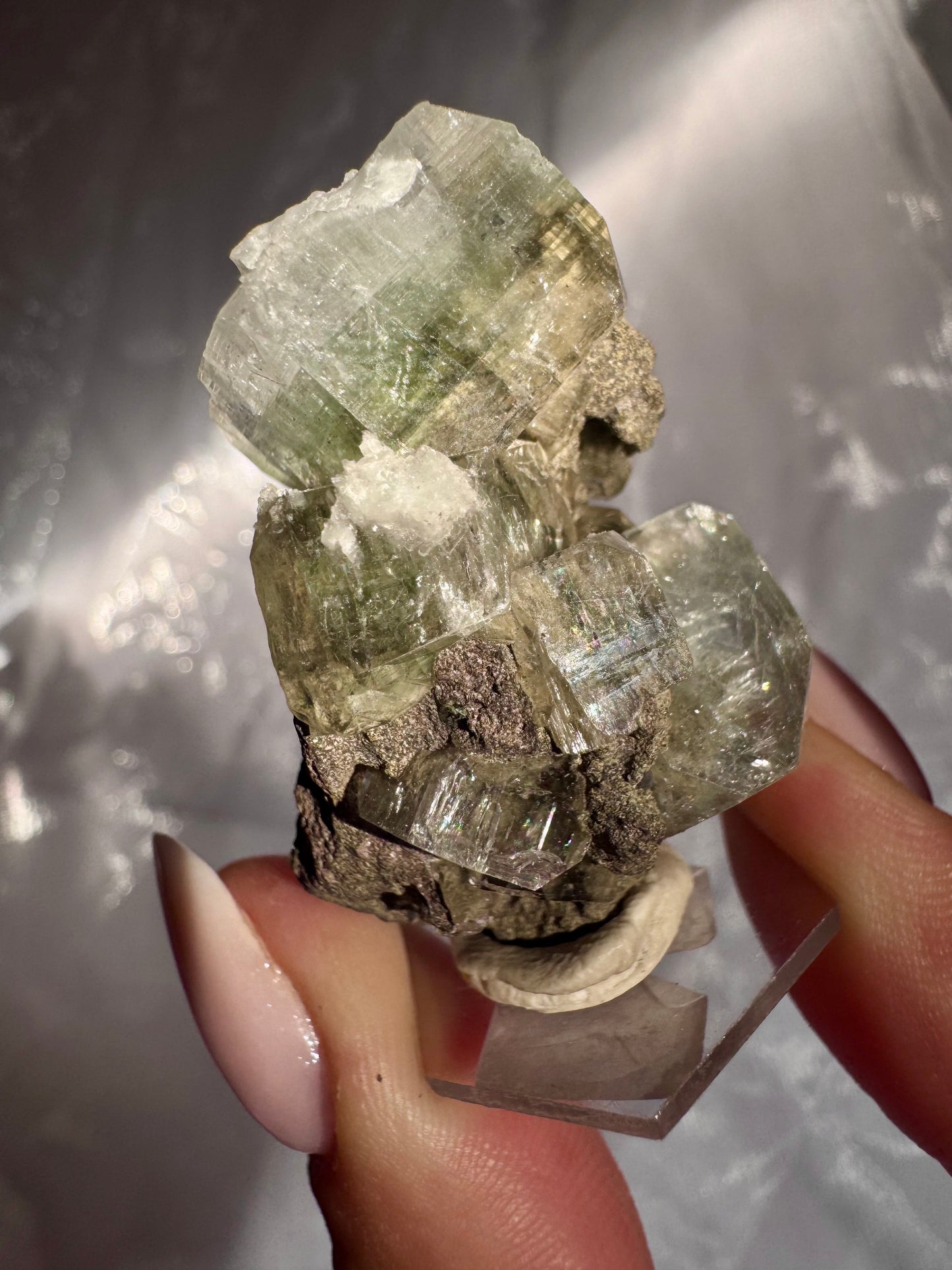 Emerald Green Mermaid Apophyllite specimens - India