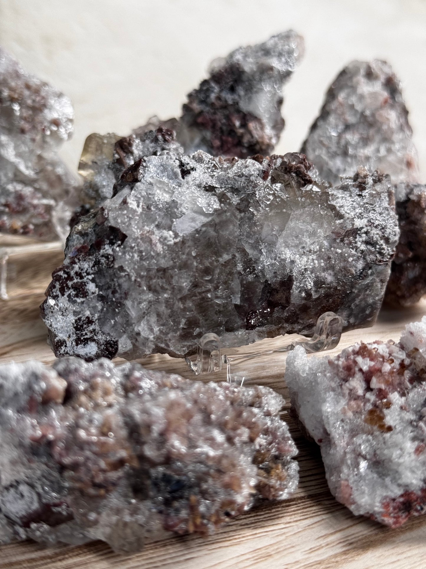 Rare Dogtooth Calcite with Selenite and Yellow Fluorite from Mexico