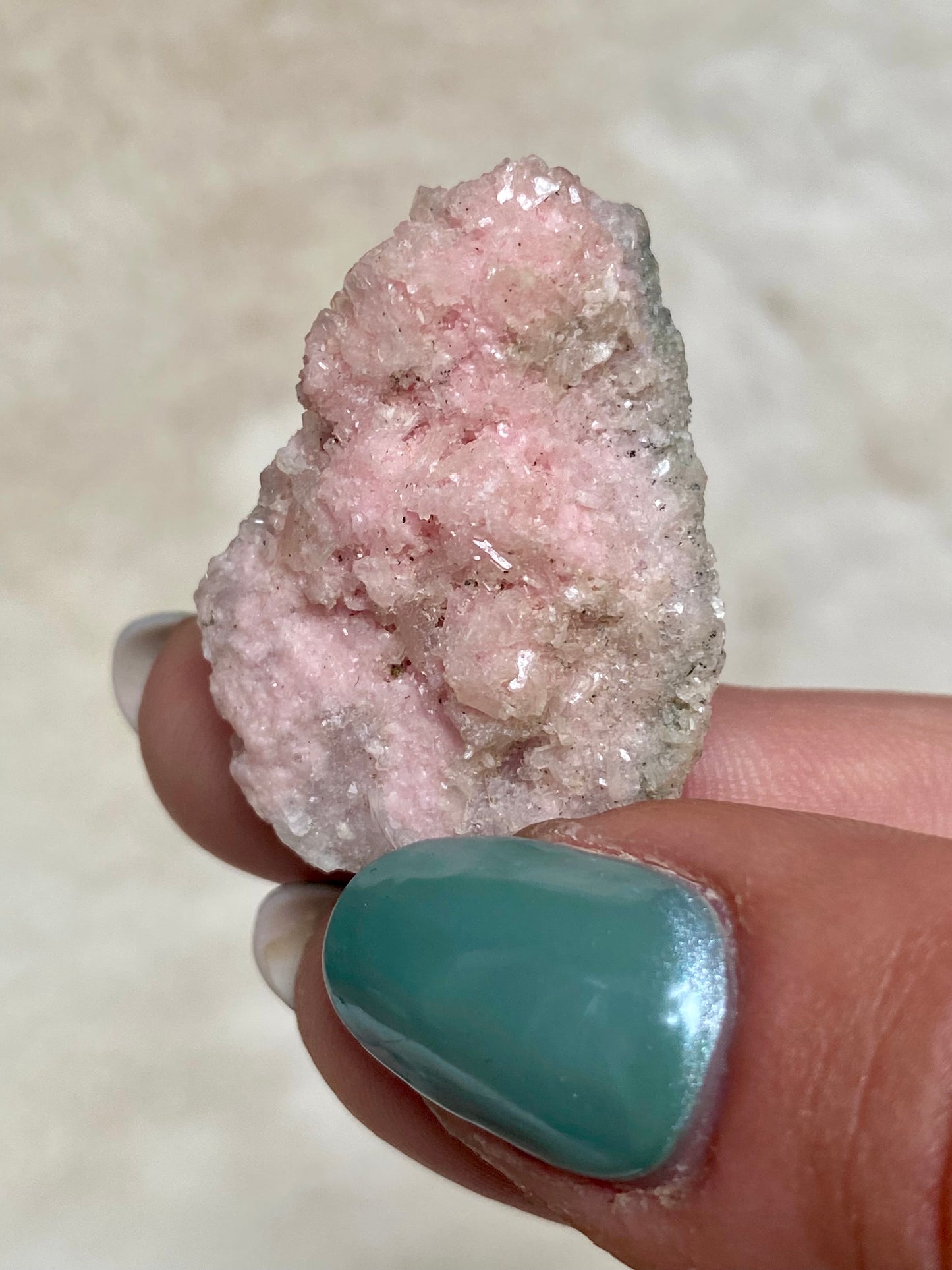 Bulgarian Rhodochrosite with Stilbite, Pyrite and Quartz inclusions