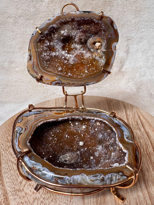 Majestic custom made druzy Agate jewellery box