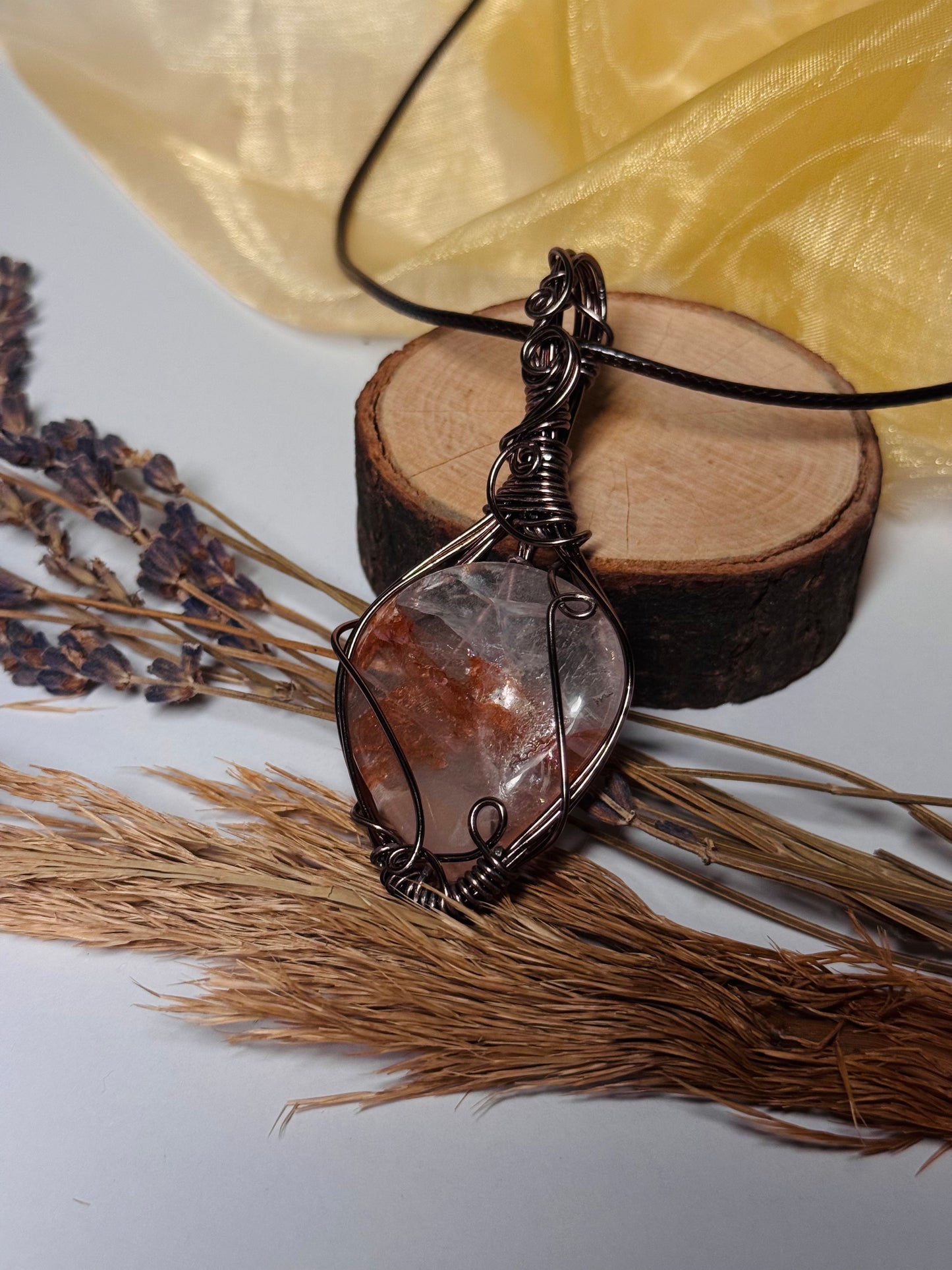 Iron Quartz wire wrapped pendants
