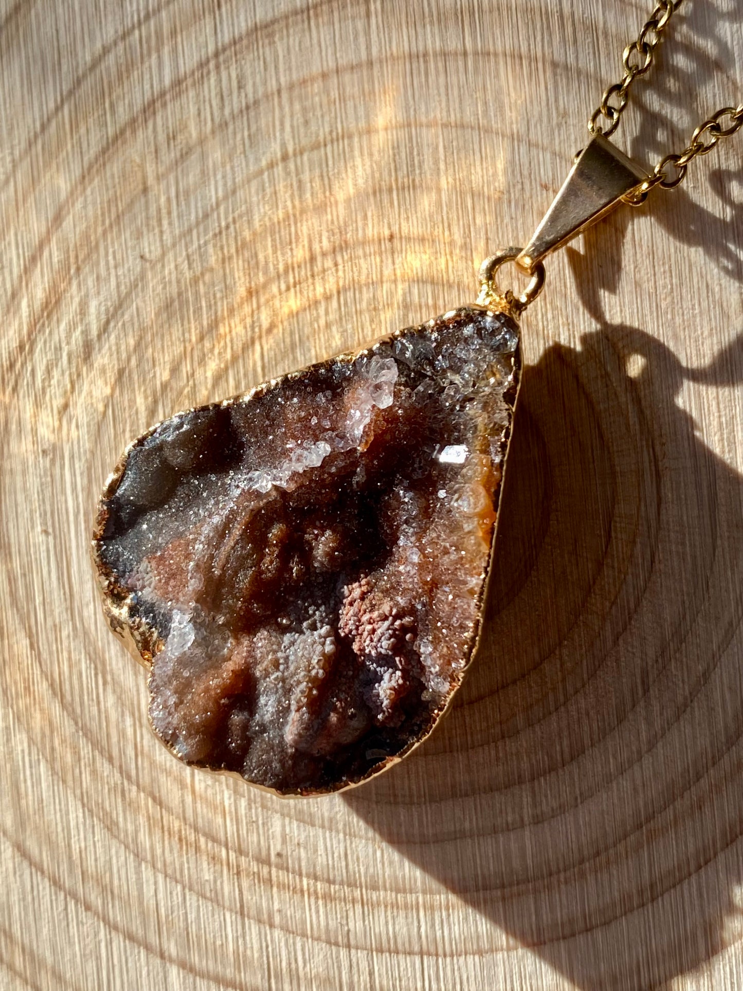 Desert Druzy pendants