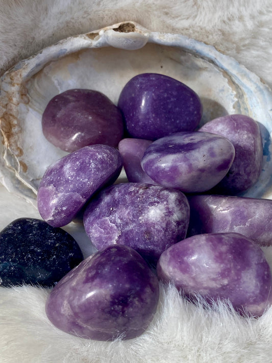 Lepidolite Tumbles (intuitively chosen)