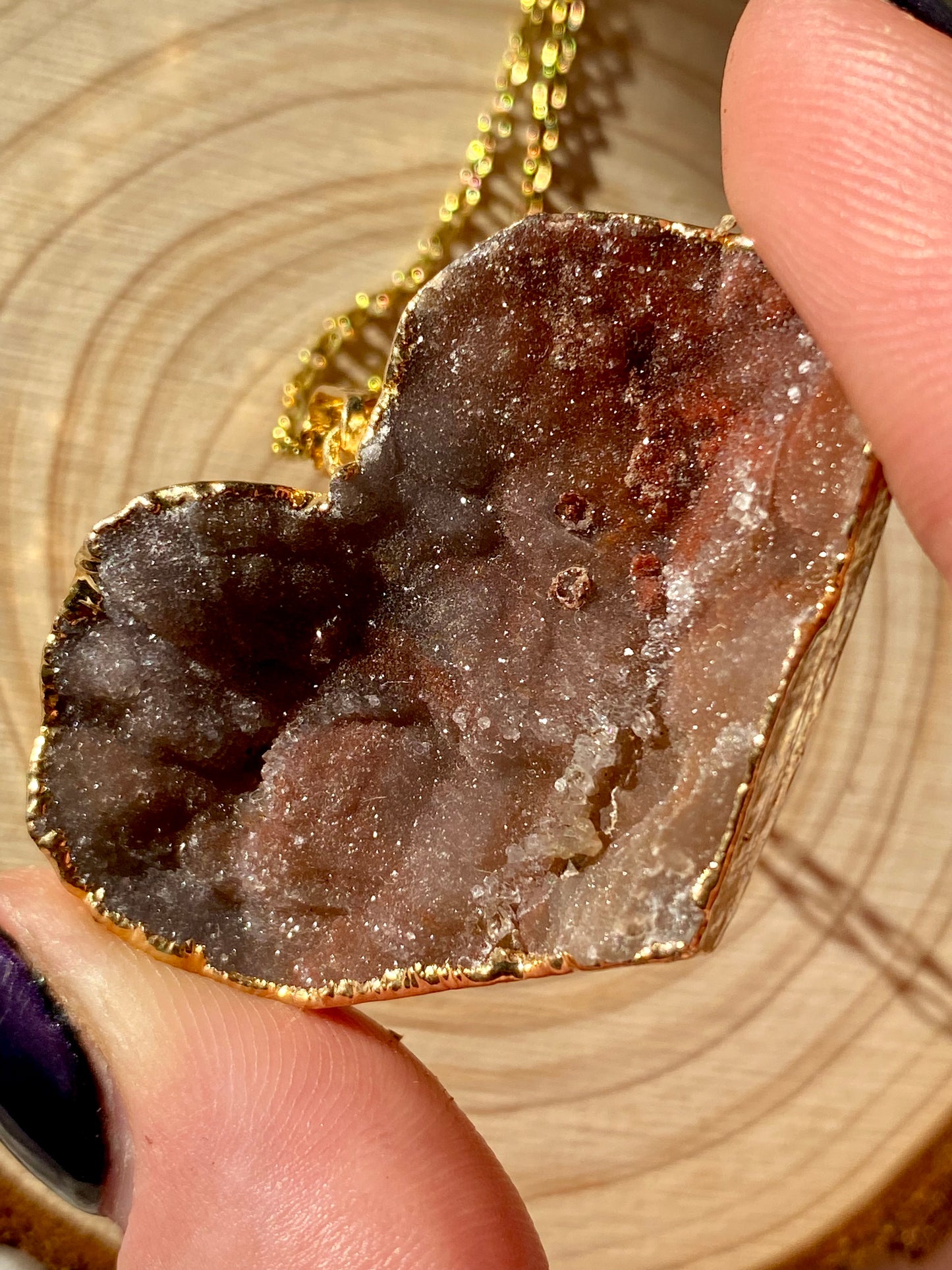 Desert Druzy pendants