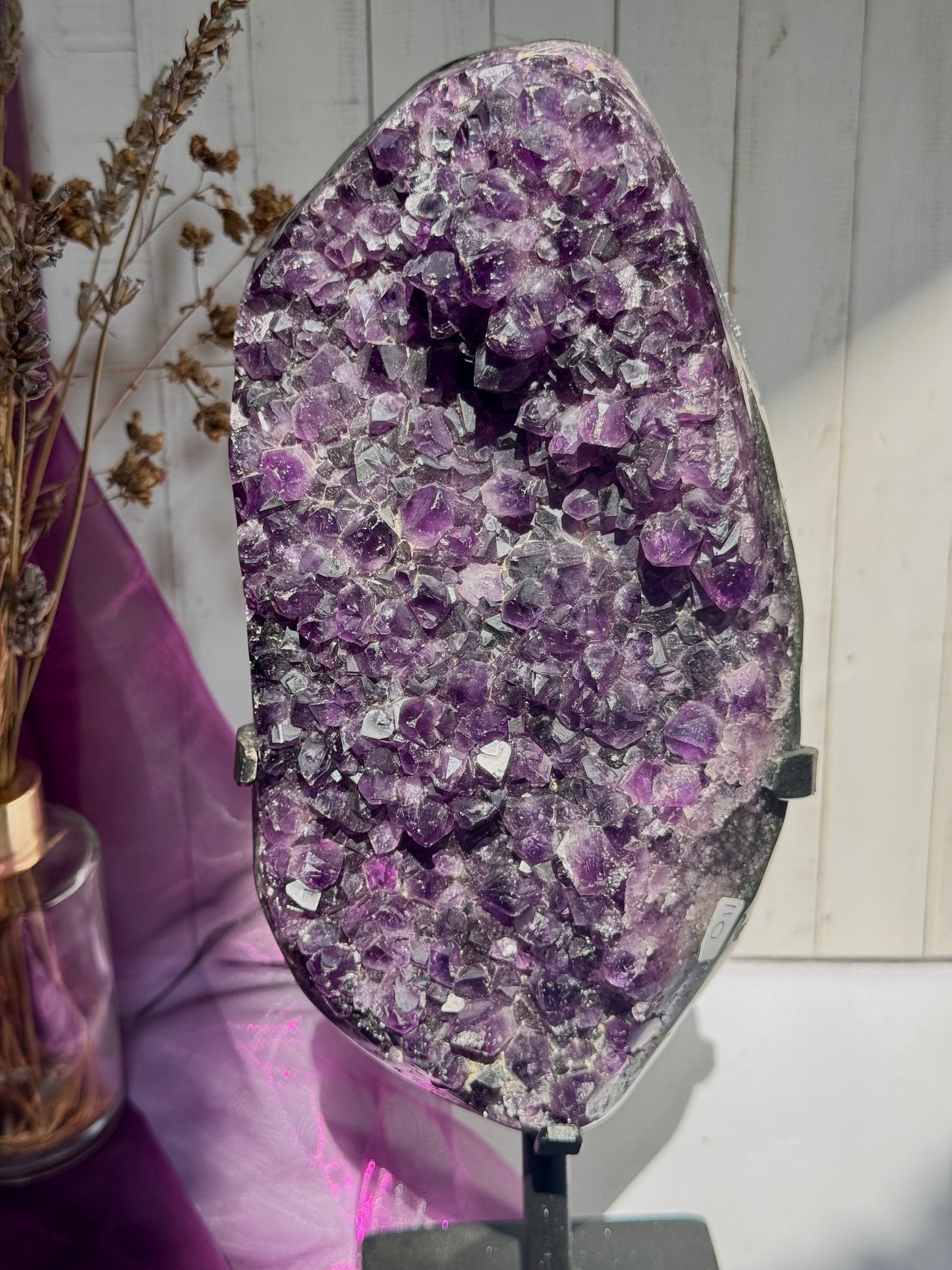 Deep Violet Amethyst Druzy Freeform on stand (kg 1.743)
