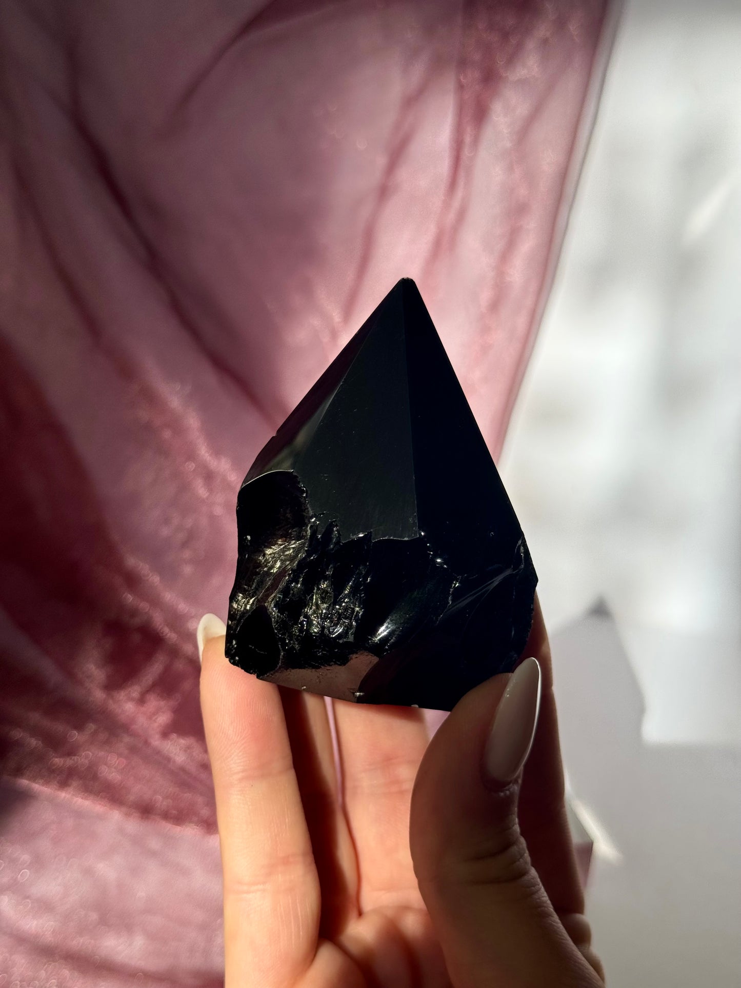 Black Obsidian Semi-Polished points