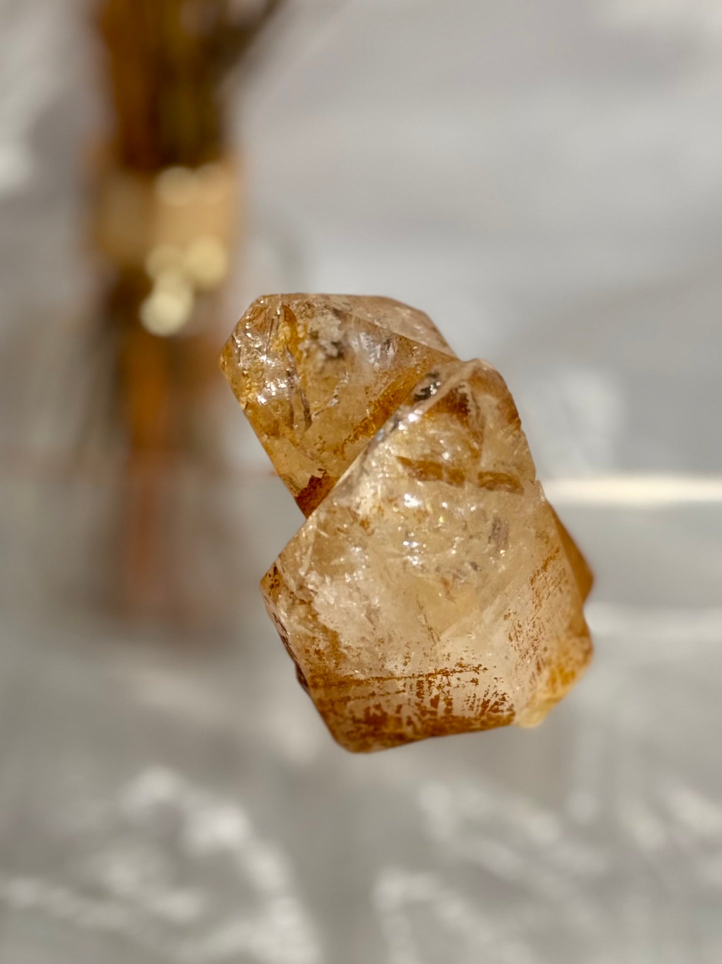 Golden Healer (Iron Quartz) Double Point – Semi-Polished