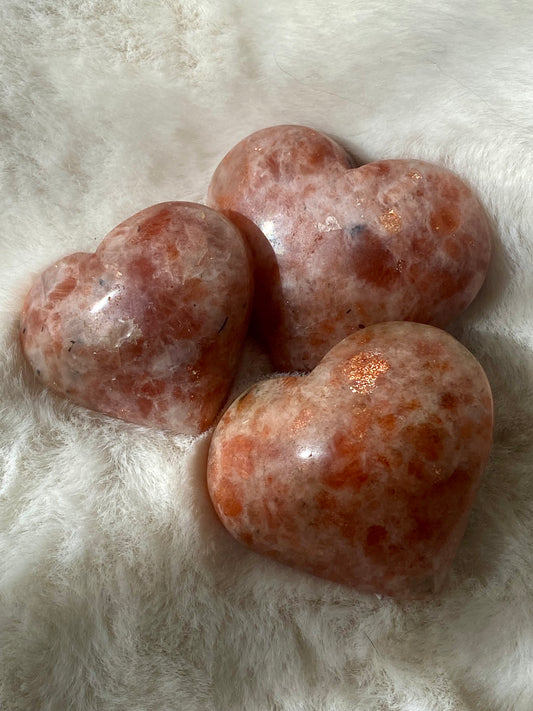 Sparkly Sunstone Hearts