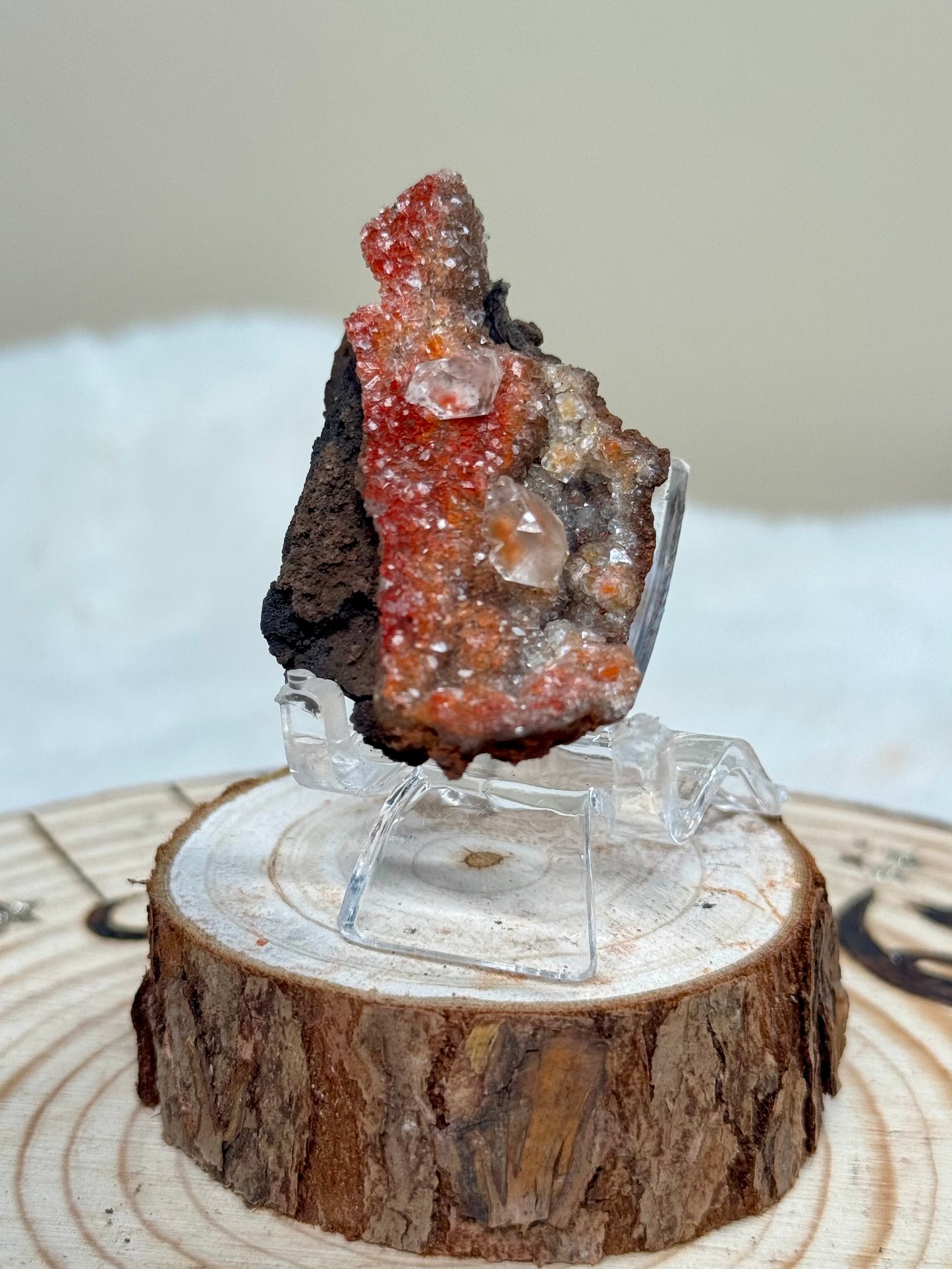 Diamond Calcite with Hematite specimens