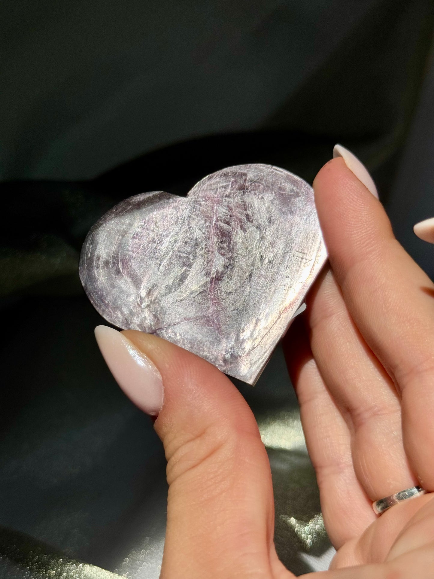 Purple Mica high grade hearts
