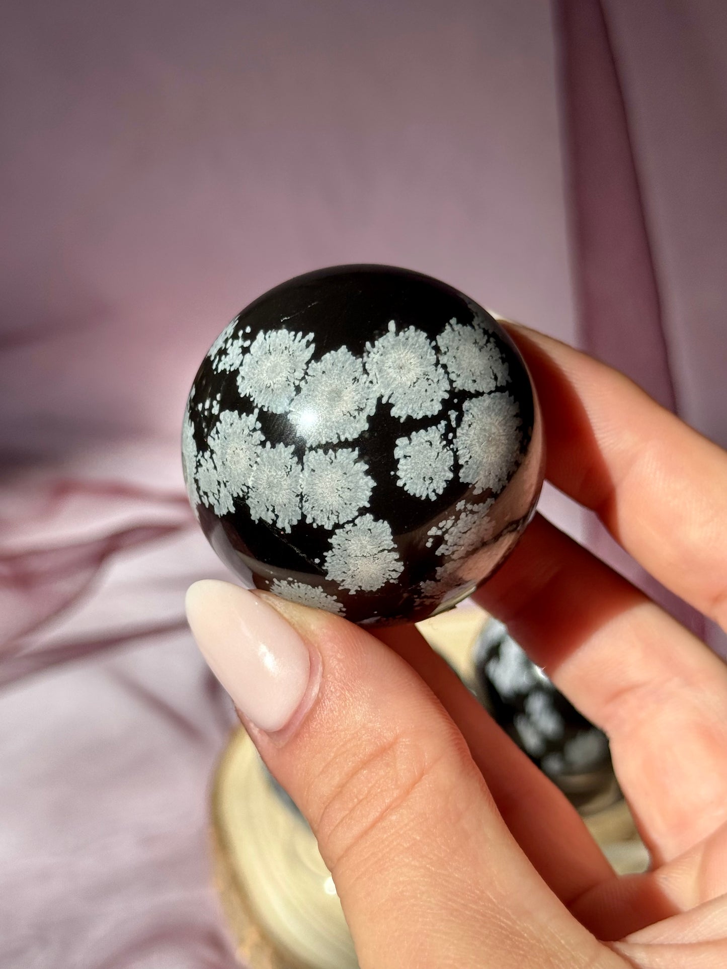 Snowflake Obsidian Spheres
