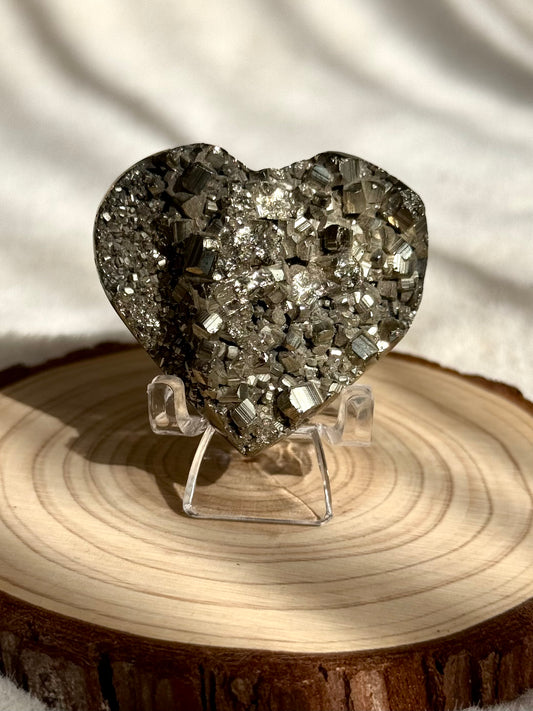 Cubic Pyrite Heart from Peru