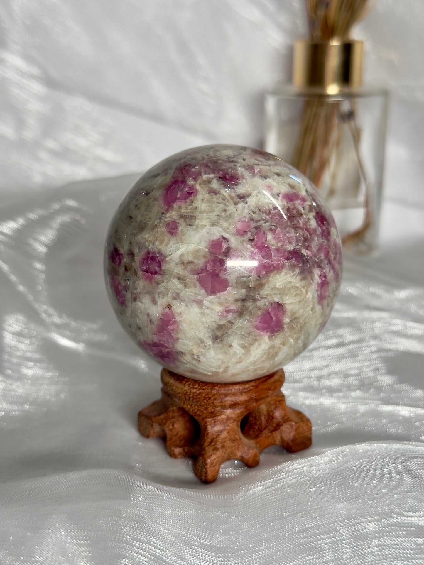 Pink Tourmaline in Quartz/Rubellite spheres