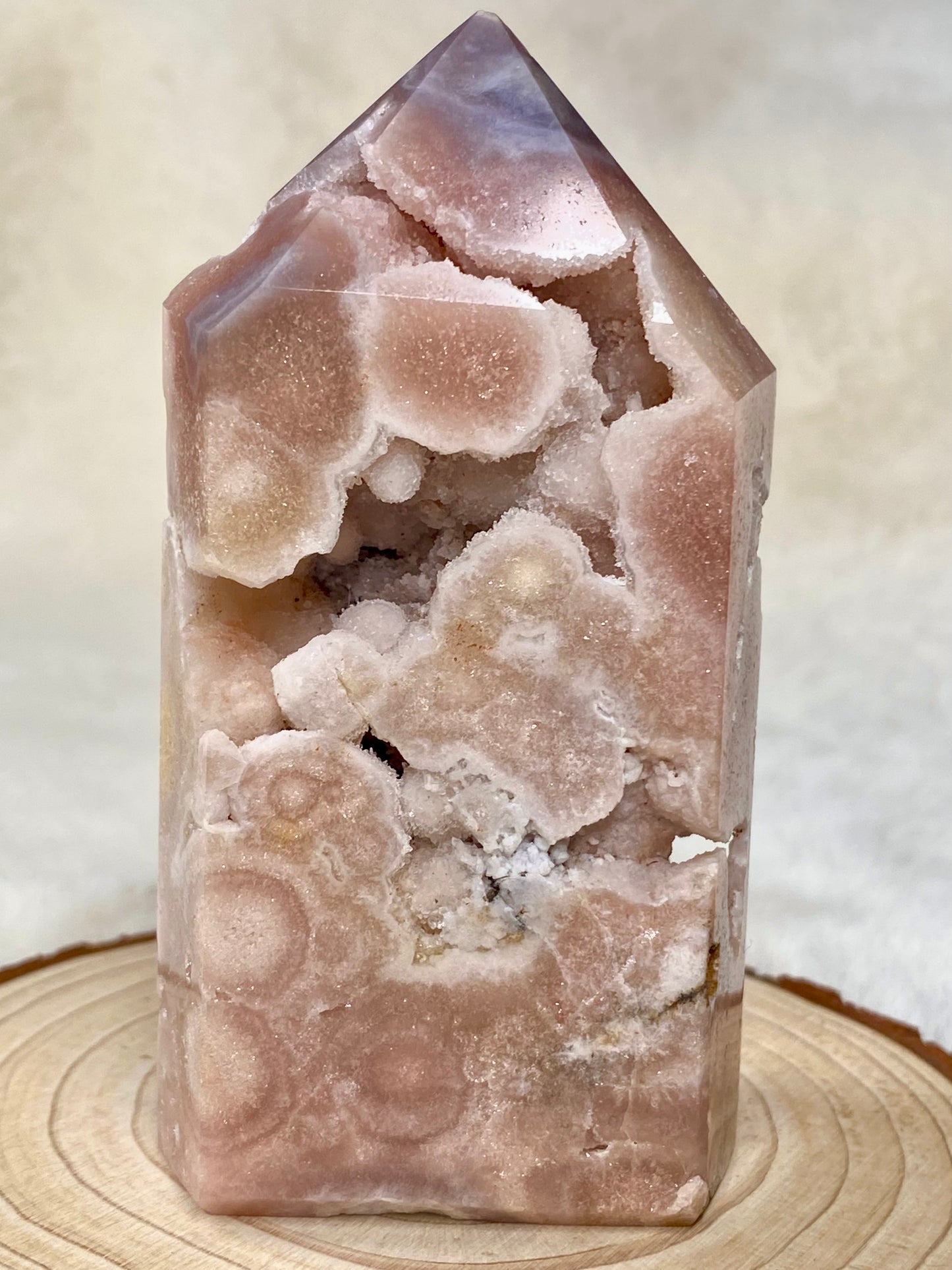 Botryoidal Pink Amethyst tower