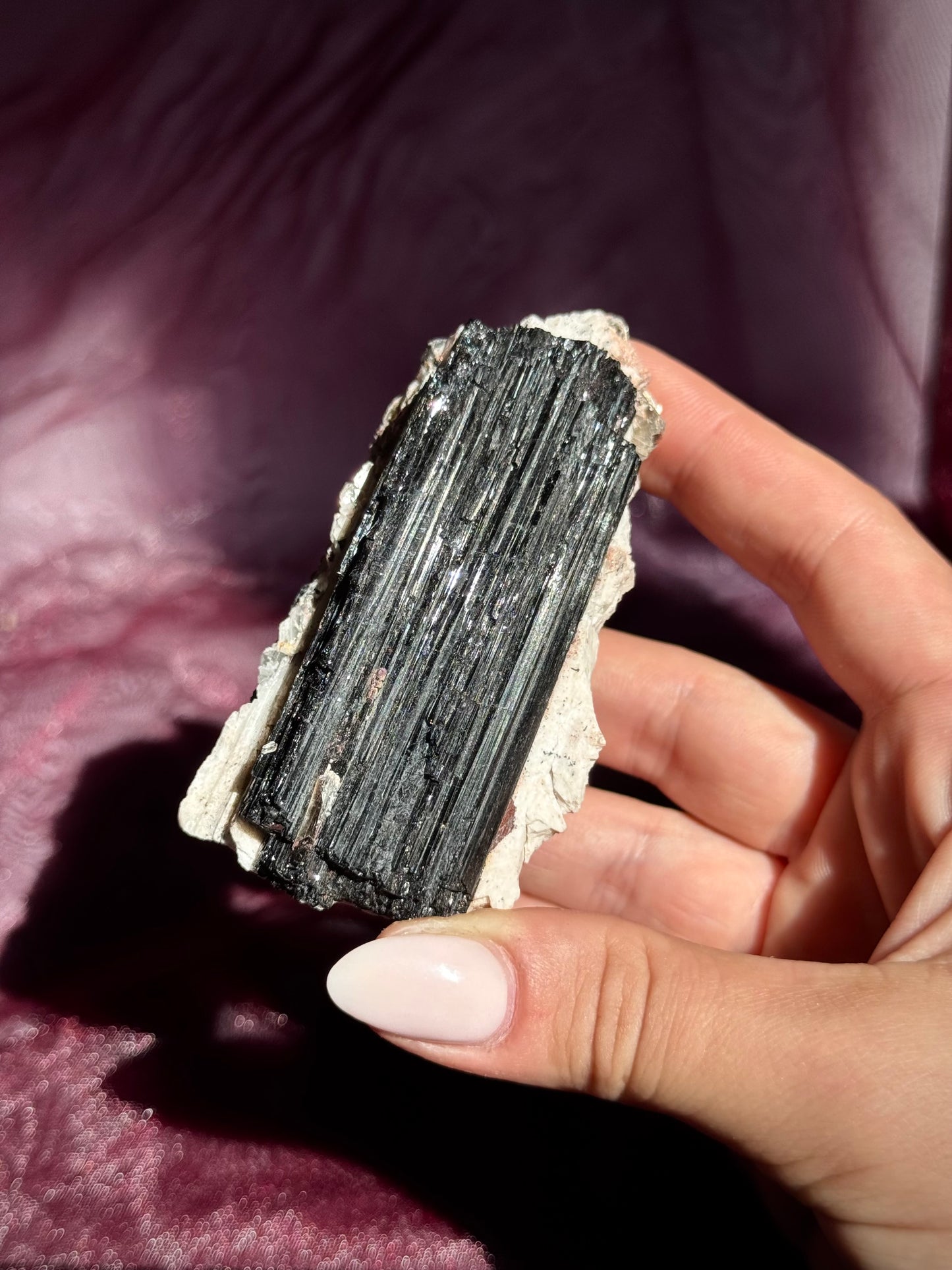 Black Tourmaline (Schorl) on Matrix – Brazil