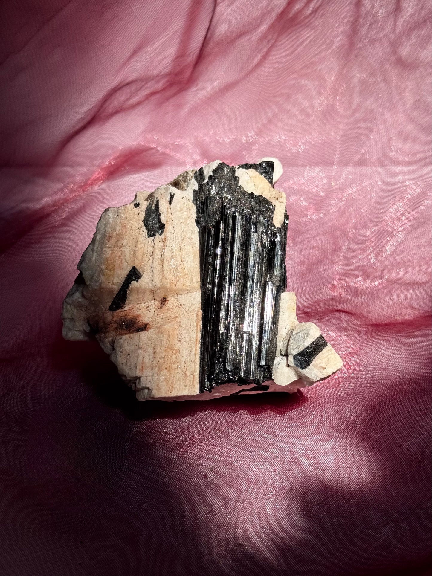 Black Tourmaline (Schorl) on Matrix – Brazil