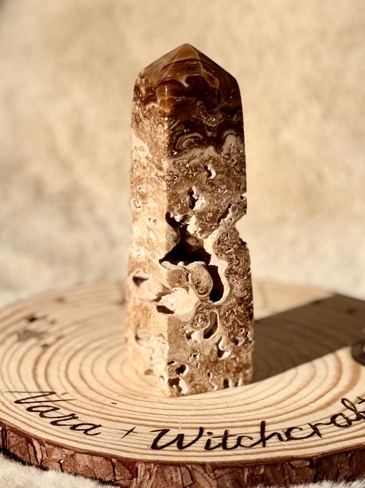 Chocolate Calcite| tower, freeforms and Spheres