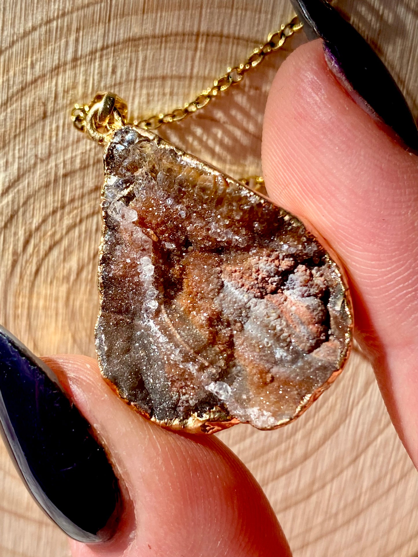 Desert Druzy pendants