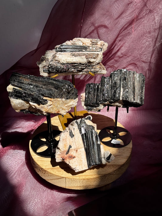 Black Tourmaline (Schorl) on Matrix – Brazil