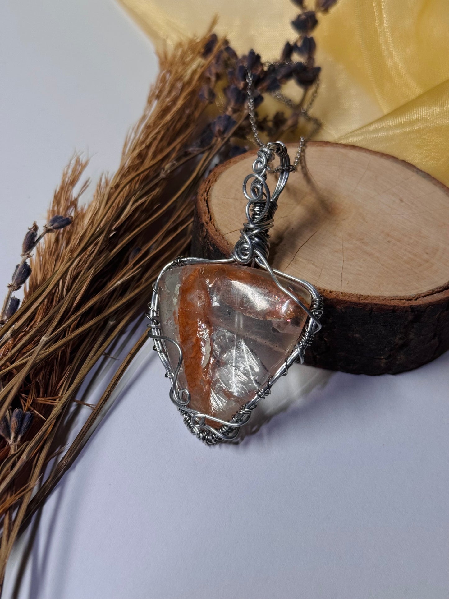 Iron Quartz wire wrapped pendants