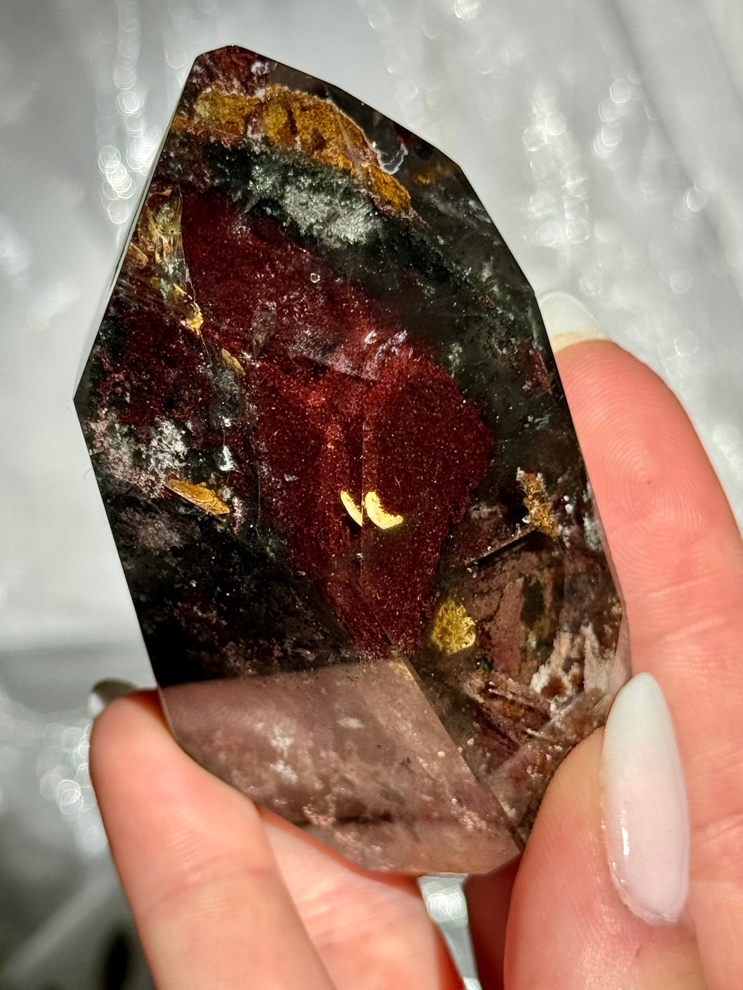 Dragon Blood Garden Quartz| Lodolite Freeform