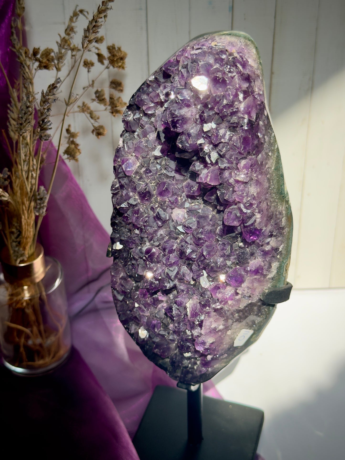 Deep Violet Amethyst Druzy Freeform on stand (kg 1.743)