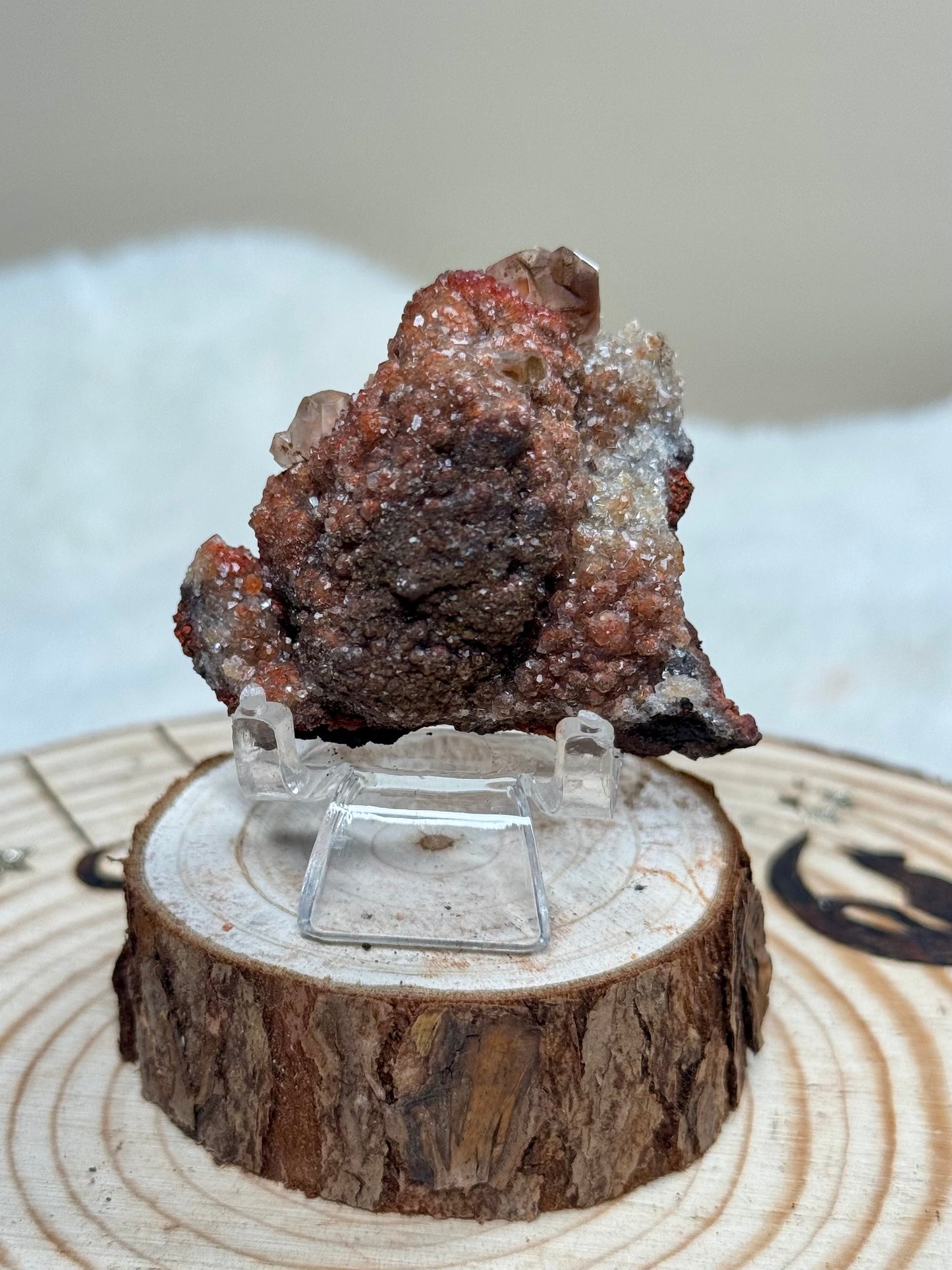 Diamond Calcite with Hematite specimens