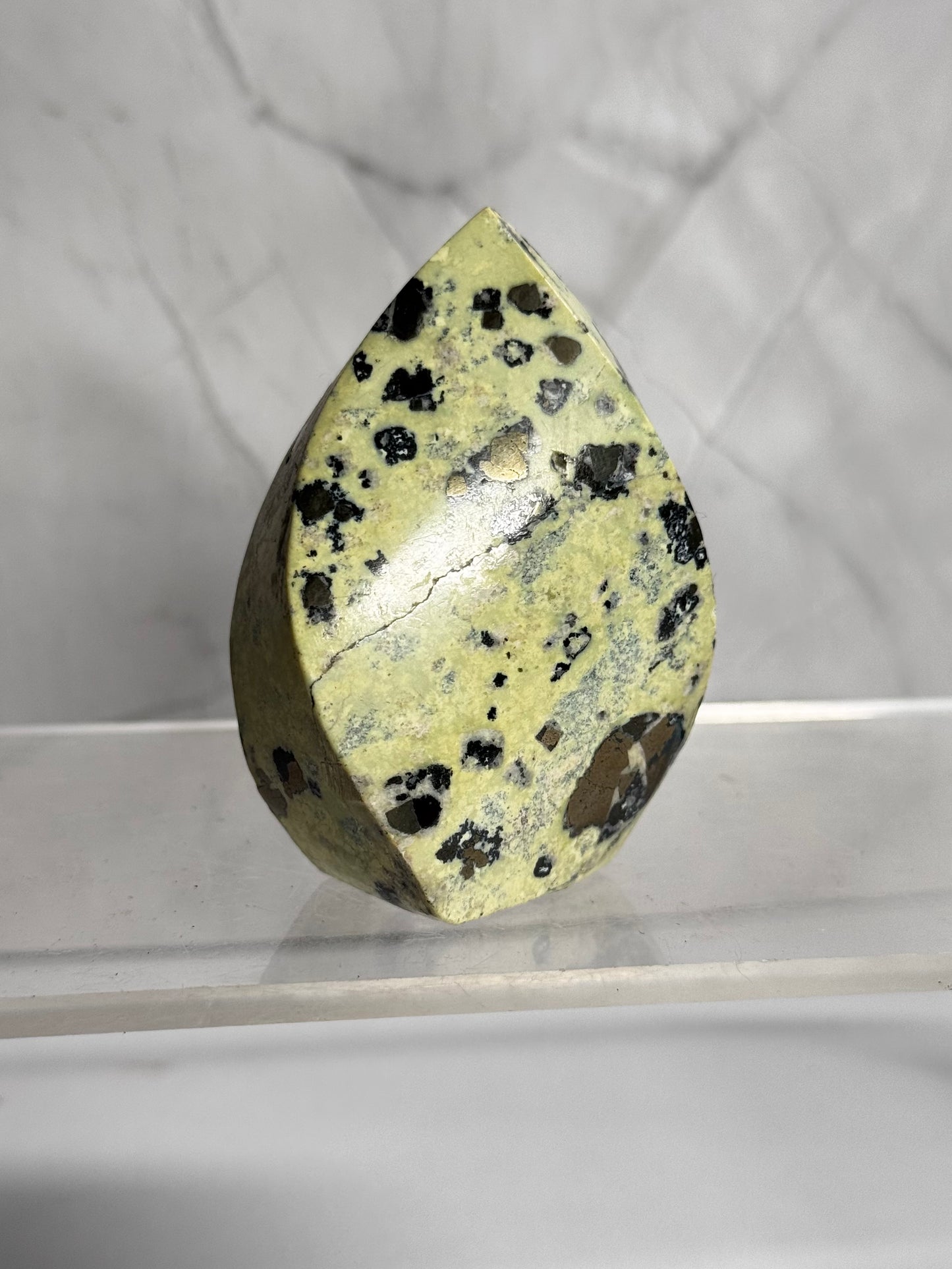 Pyrite in Serpentine | Flames from Peru