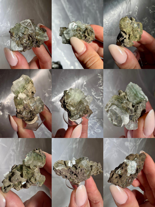 Emerald Green Mermaid Apophyllite specimens - India