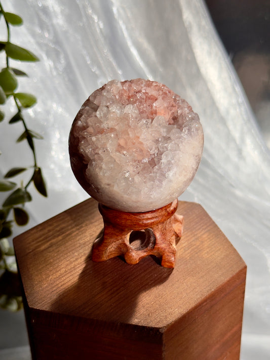 Druzy Pink Amethyst sphere
