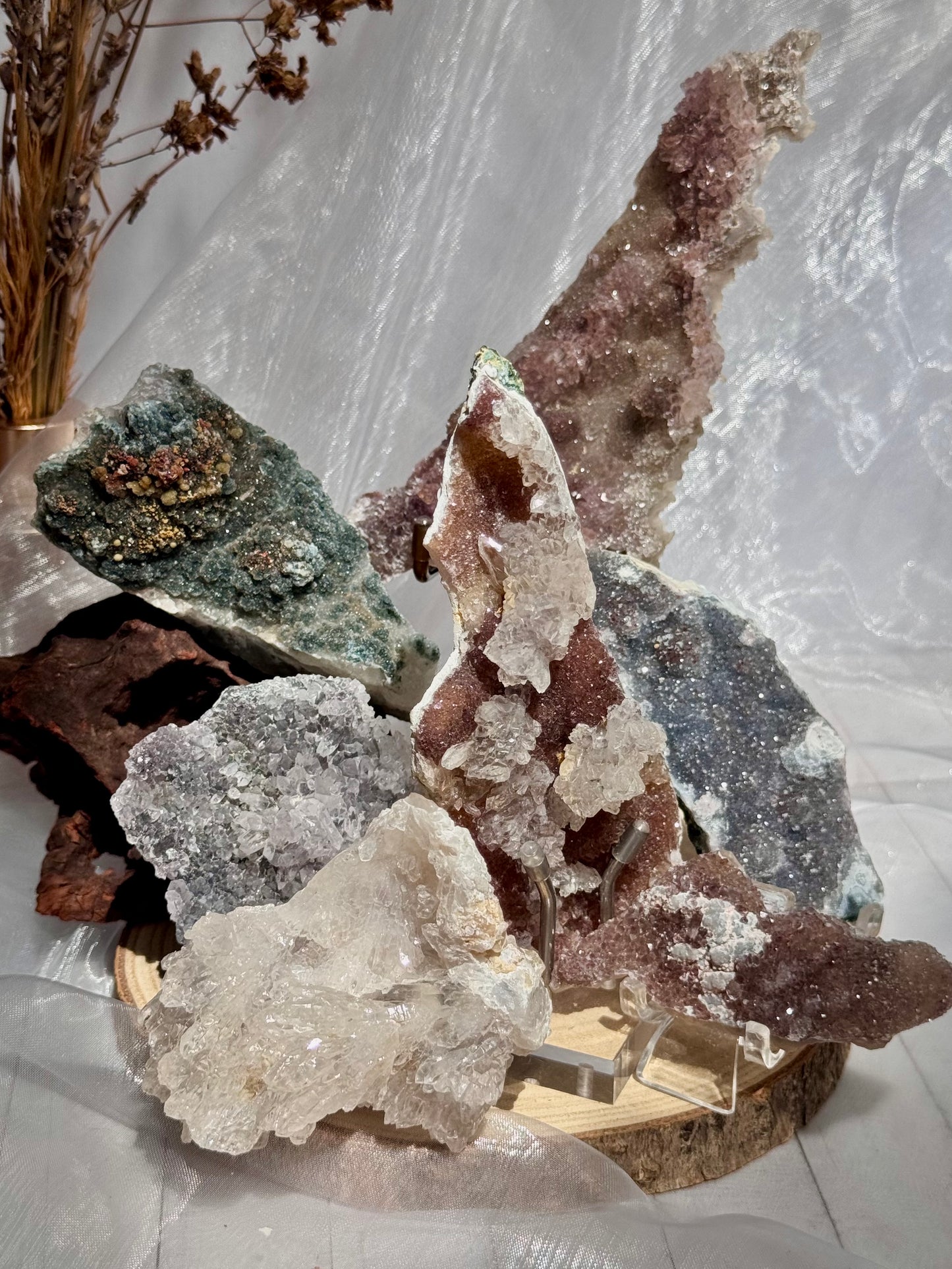 Flower Amethyst / Zeolite slabs from Brazil