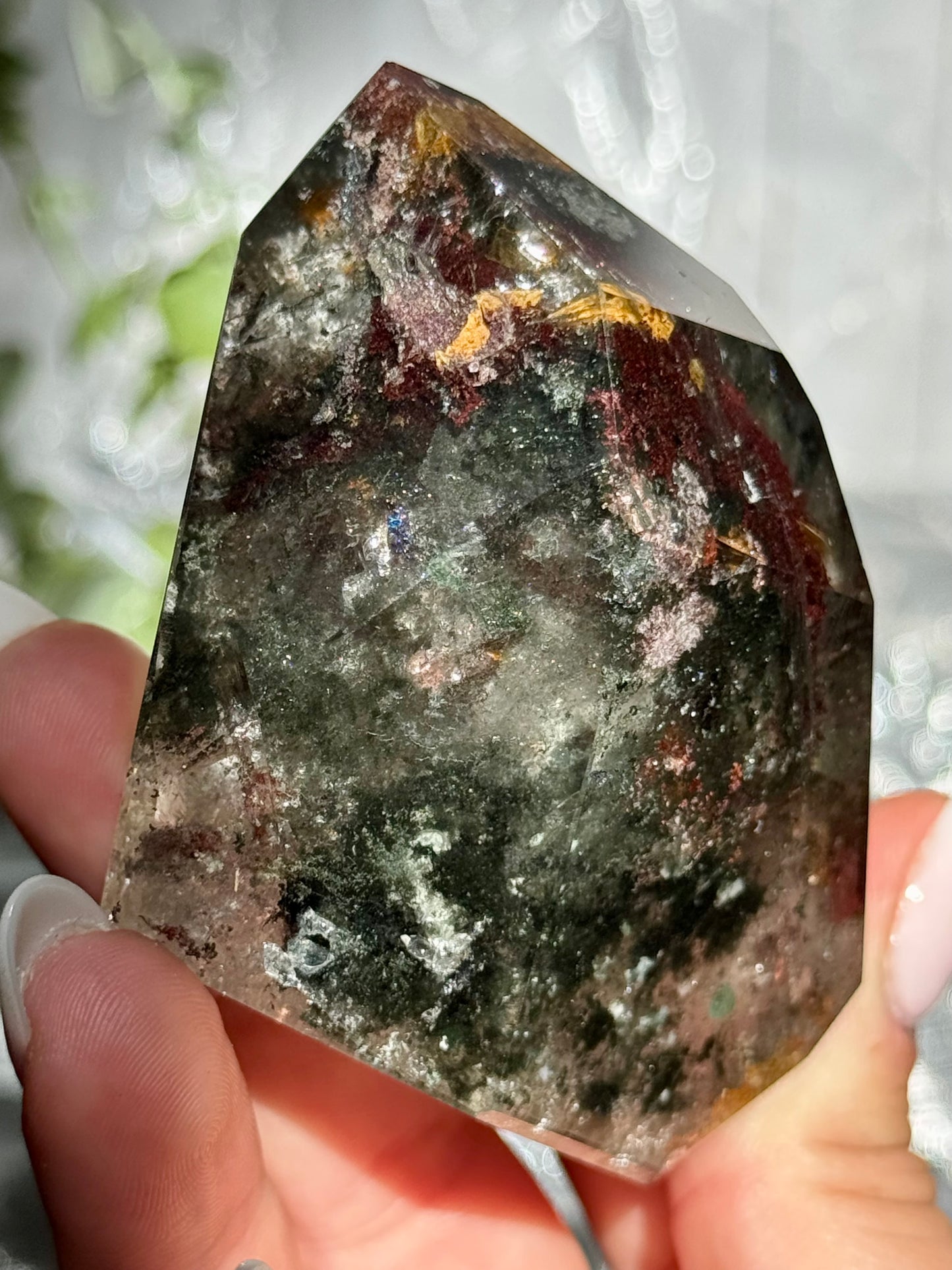 Dragon Blood Garden Quartz| Lodolite Freeform