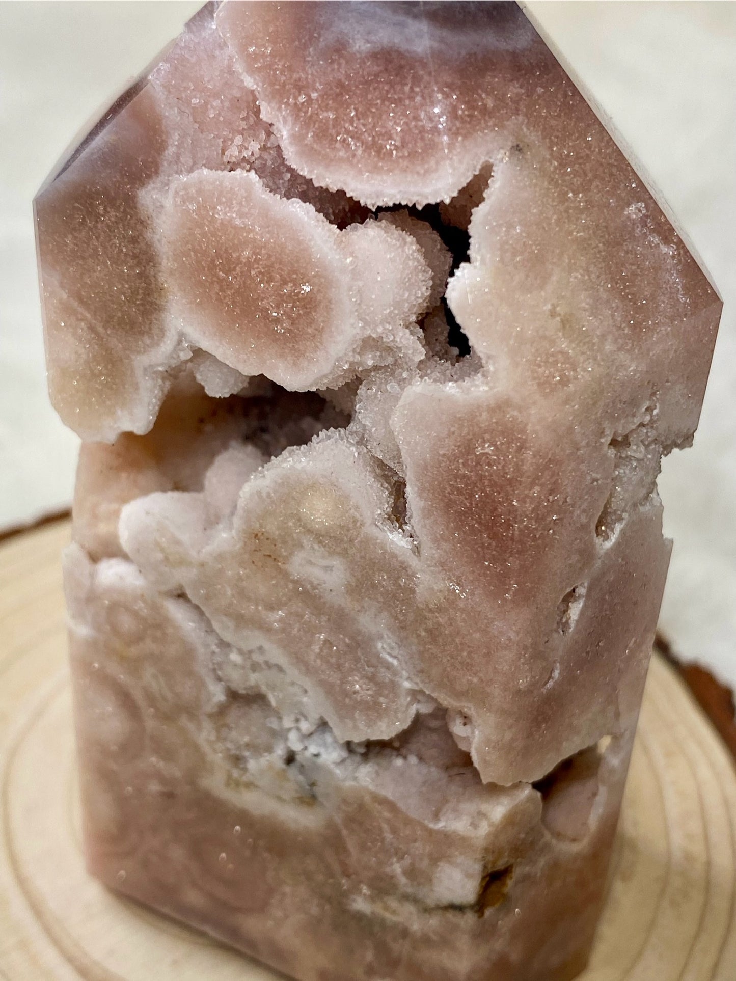 Botryoidal Pink Amethyst tower