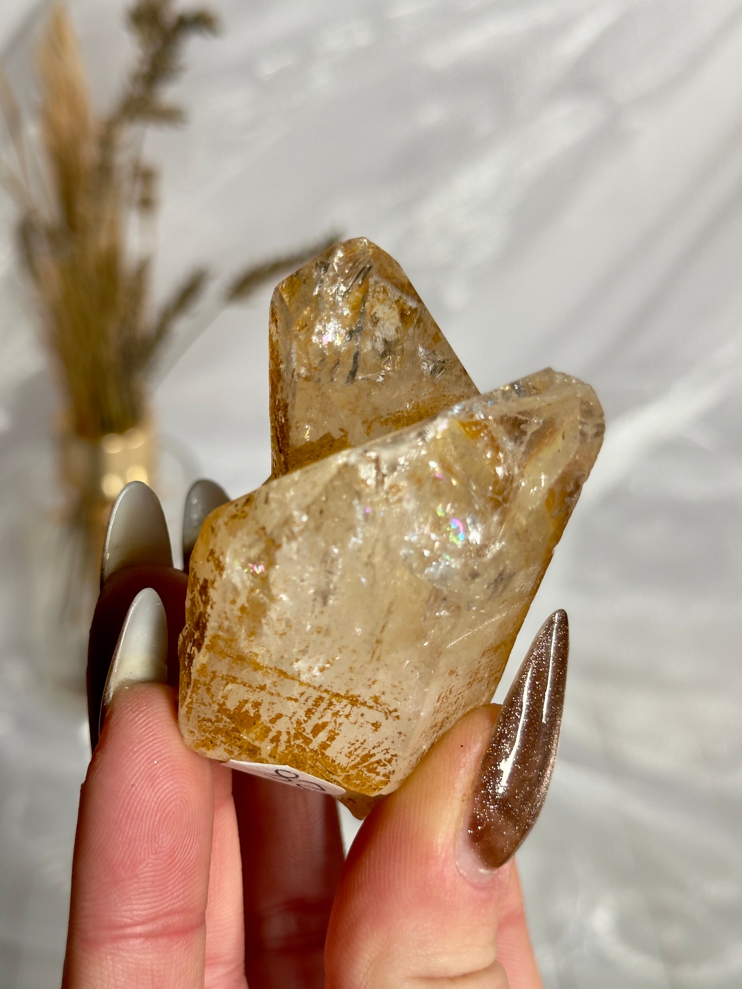 Golden Healer (Iron Quartz) Double Point – Semi-Polished