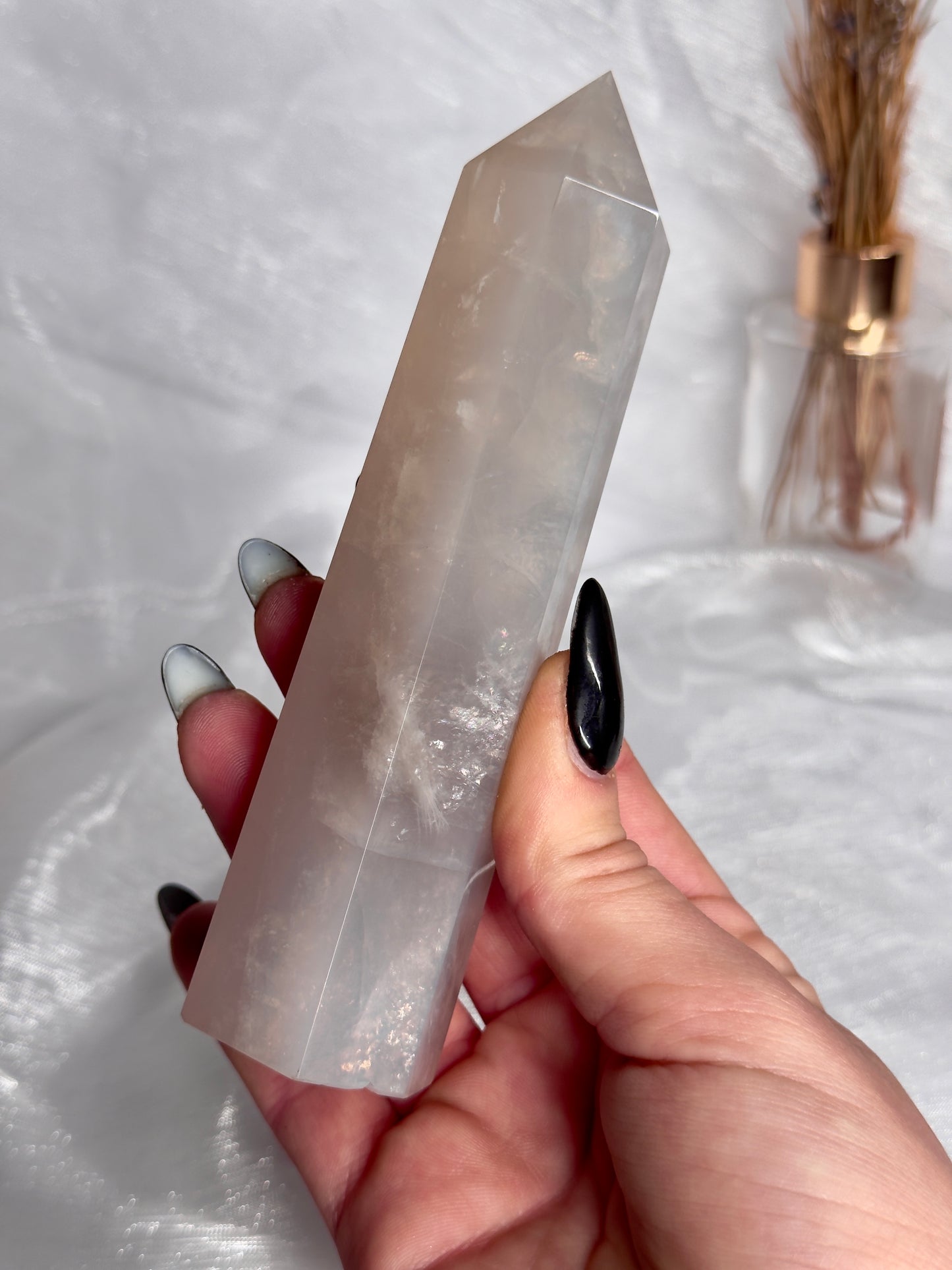 Lavender Rose Quartz chunky towers