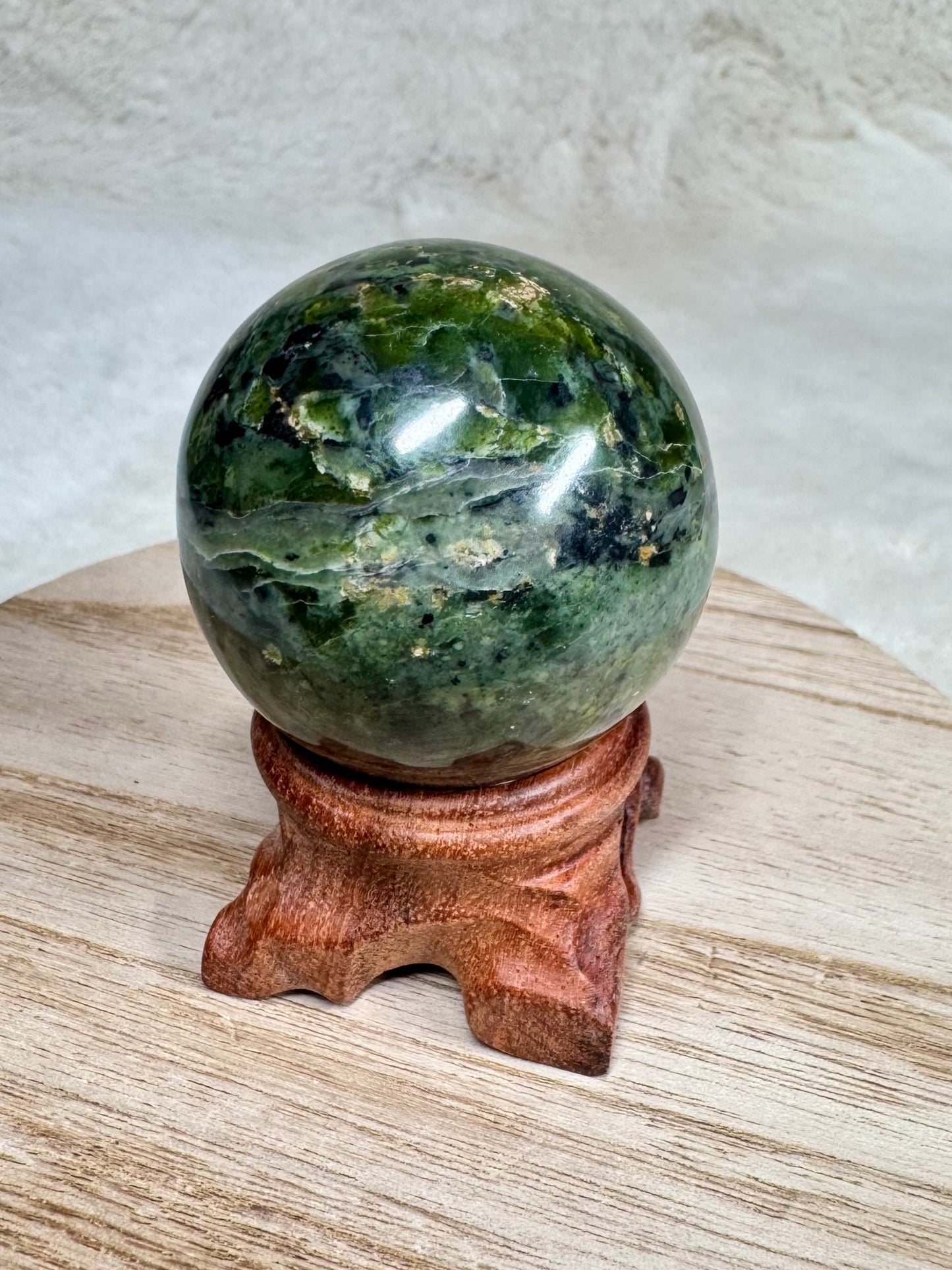 Nephrite spheres (Peruvian Jade)