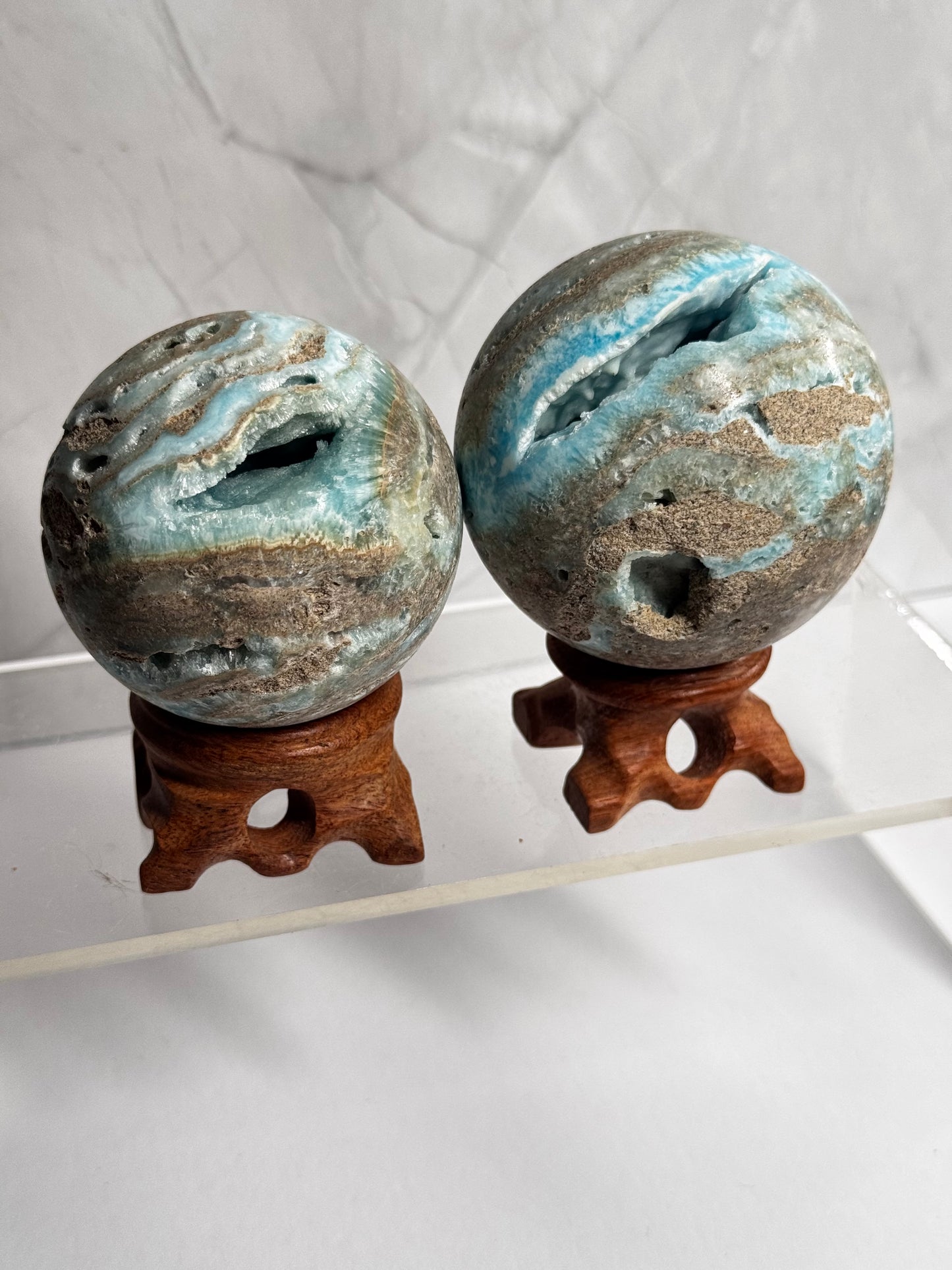 Hemimorphite Druzy Frosty Spheres