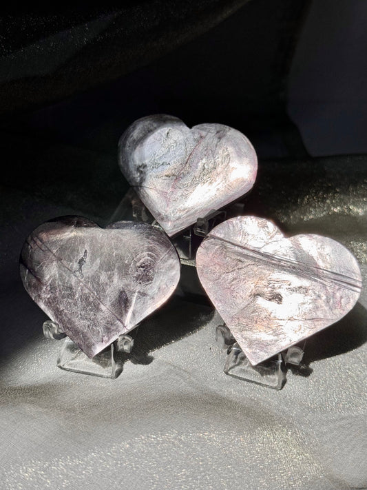 Purple Mica high grade hearts