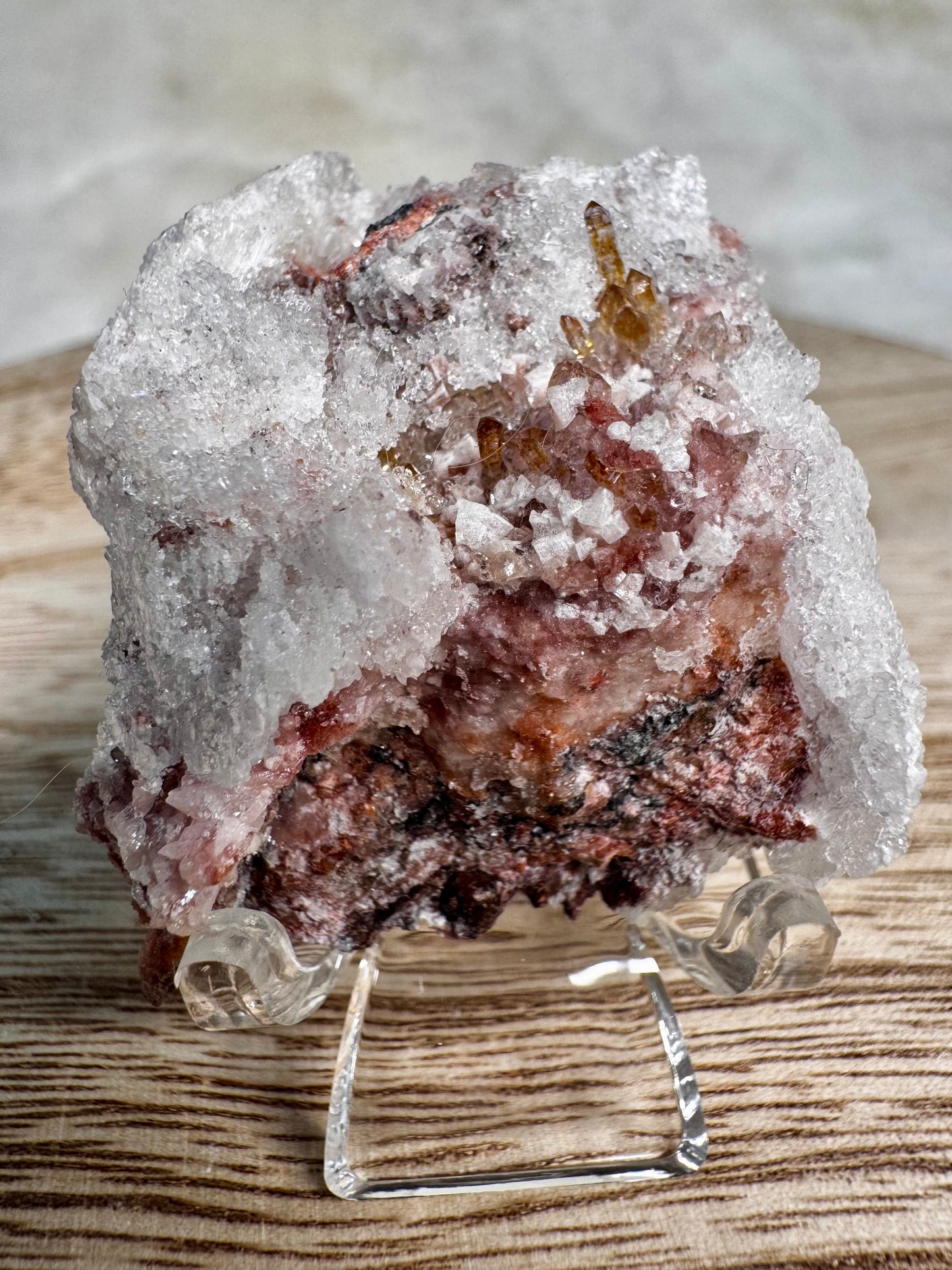 Rare Dogtooth Calcite with Selenite and Yellow Fluorite from Mexico