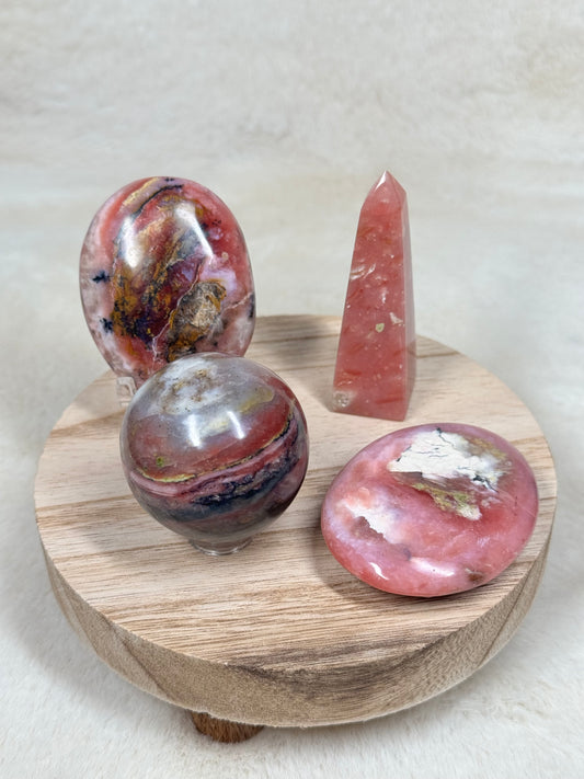 Strawberry Pink Opal set - from Peru