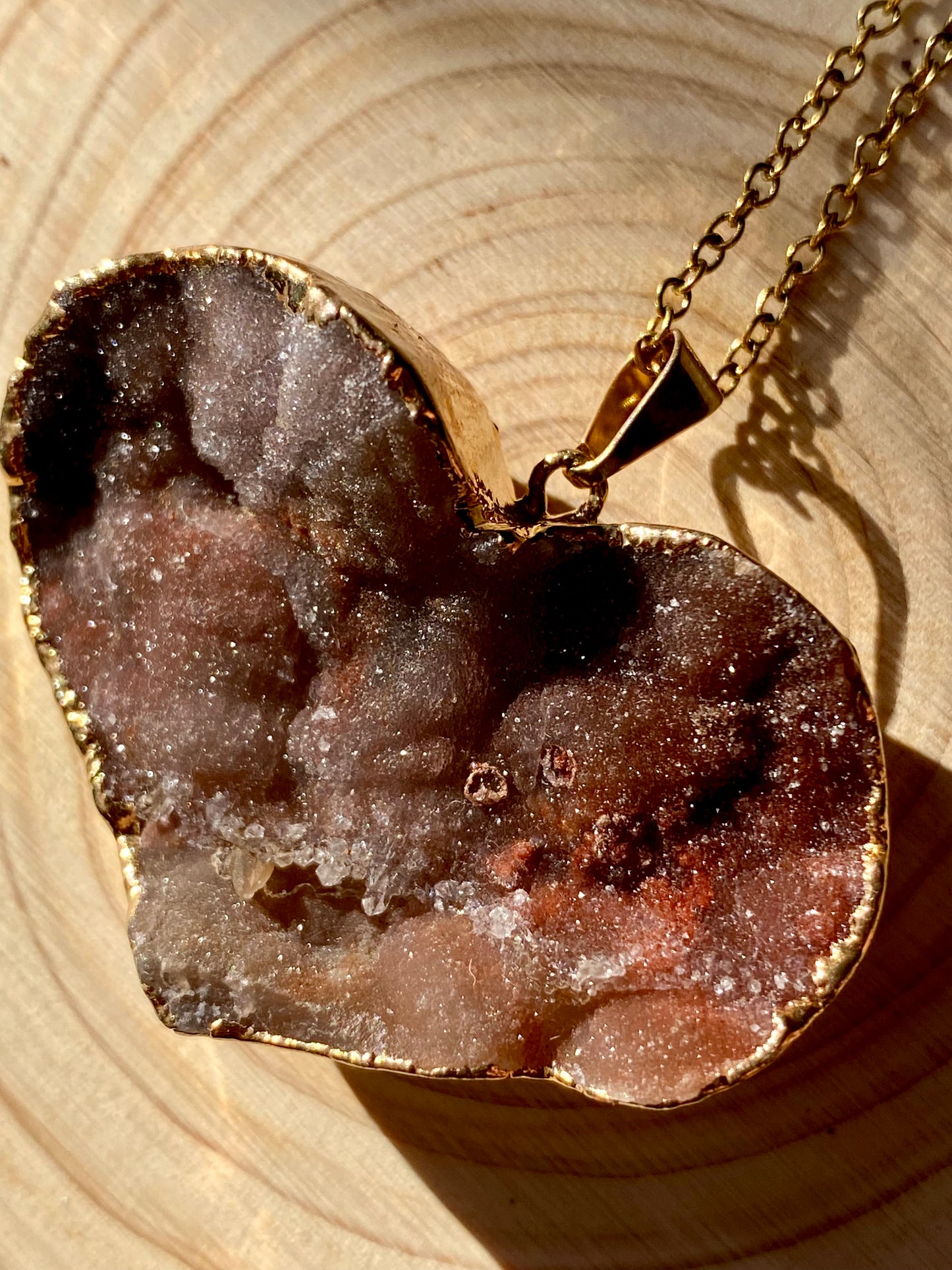 Desert Druzy pendants