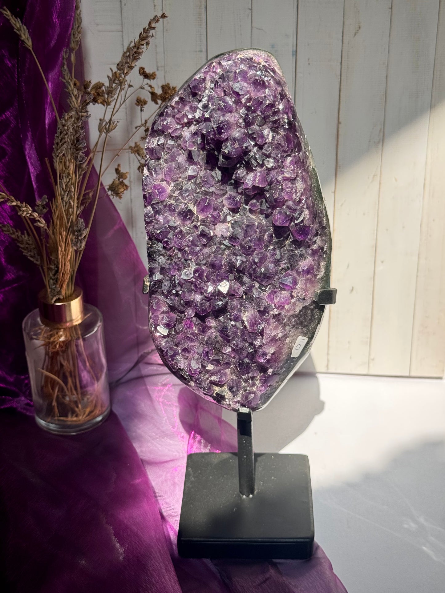 Deep Violet Amethyst Druzy Freeform on stand (kg 1.743)