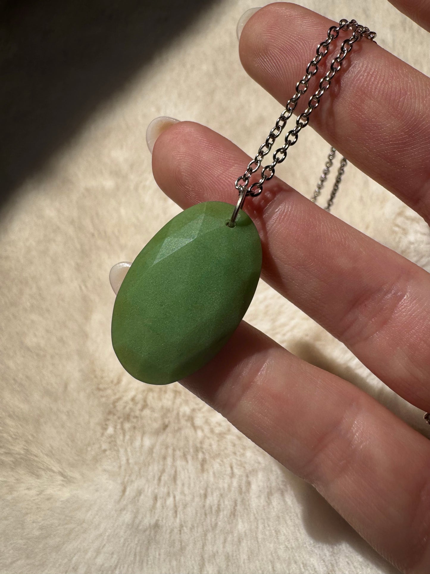 Faceted Aventurine Wire-Wrapped Pendants
