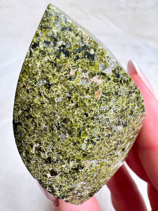 Epidote Flame from Peru