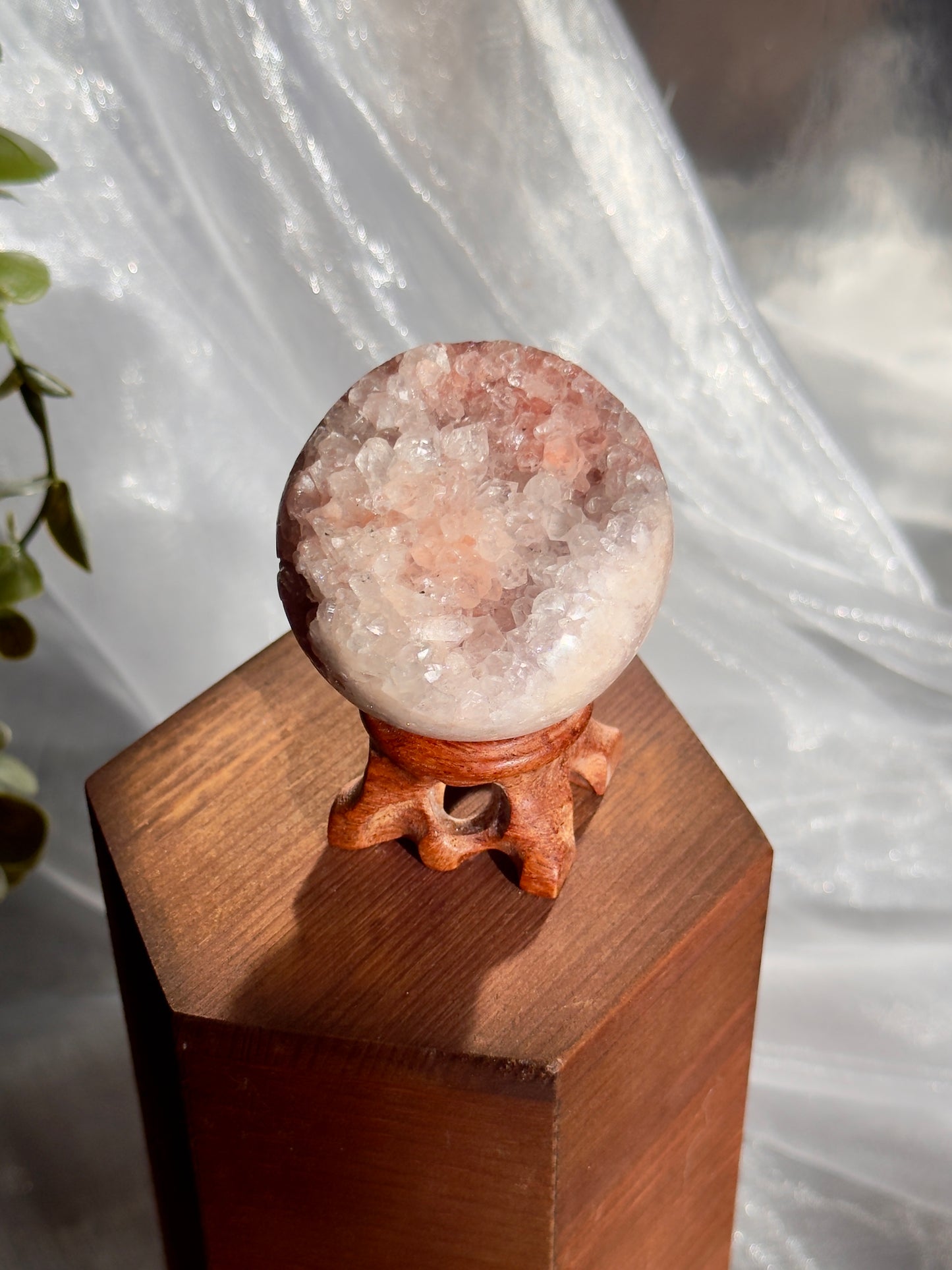 Druzy Pink Amethyst sphere
