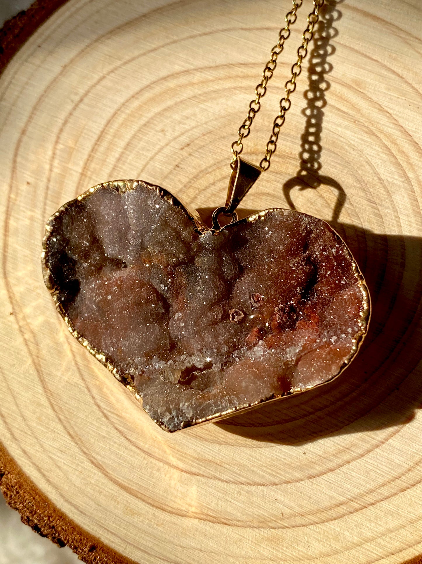 Desert Druzy pendants